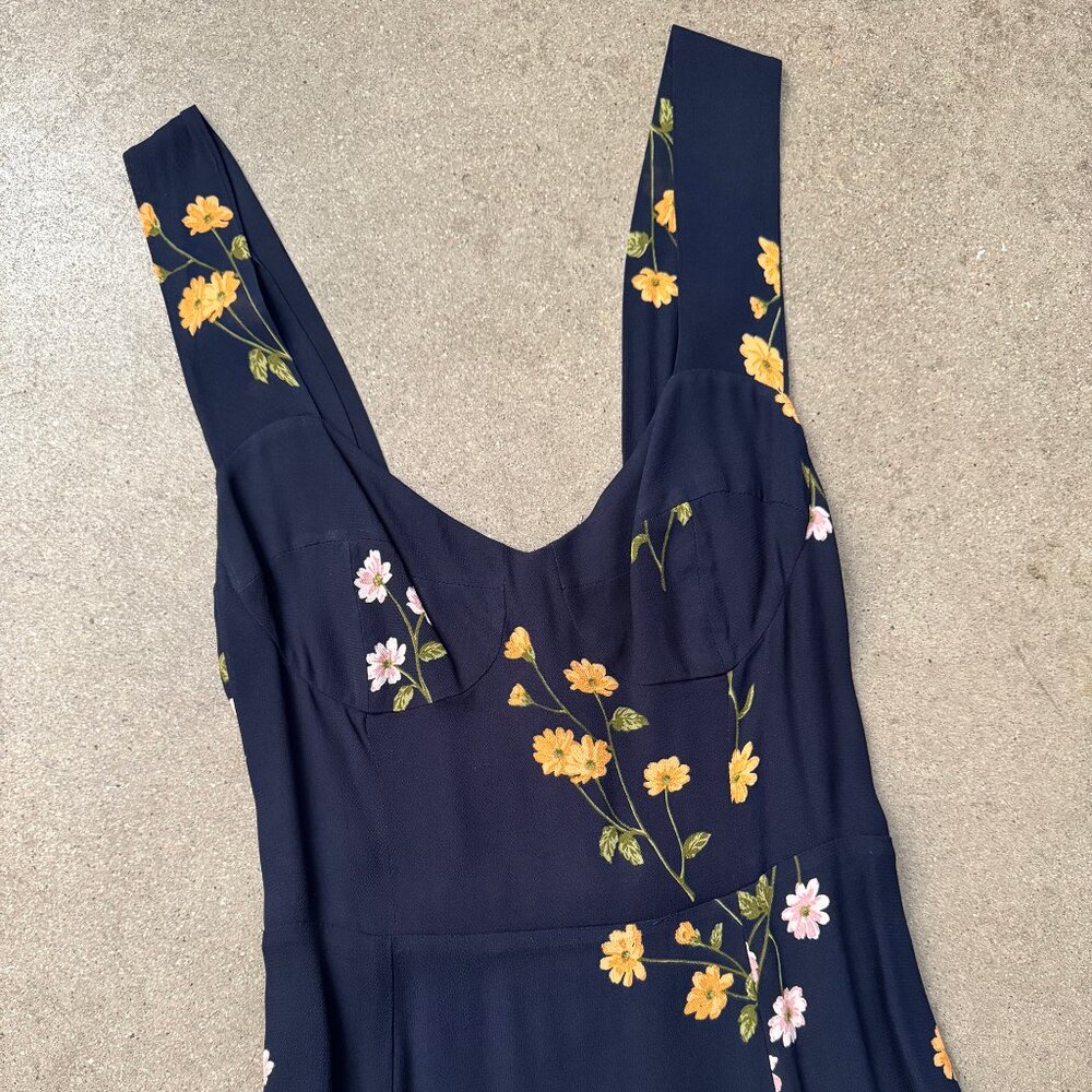 Reformation Fulton Dress Navy Floral Size 2 / XS